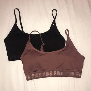 2 PINK side medium sports bras